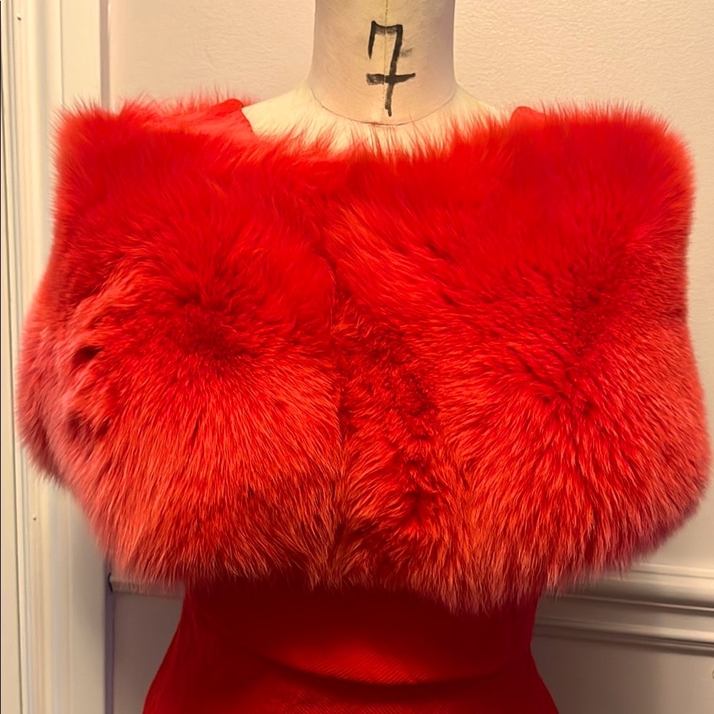 Carolina Herrera Red Fox Stole